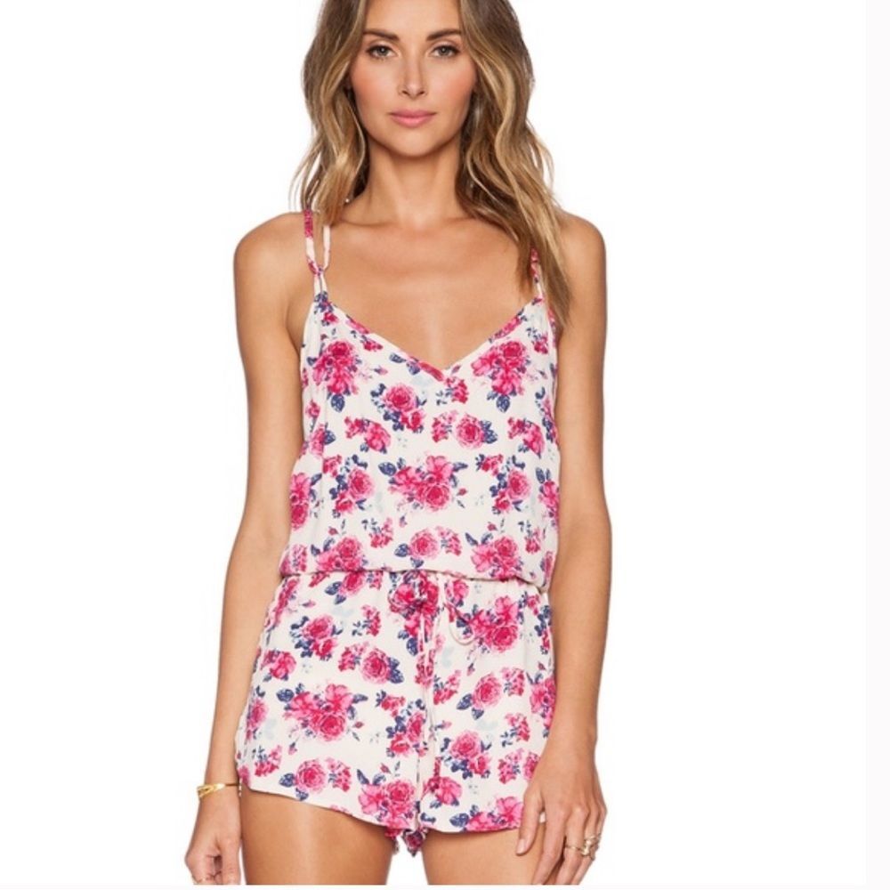 Tori Praver swimwear romper size1(XS) floral swim cover up lounge casual